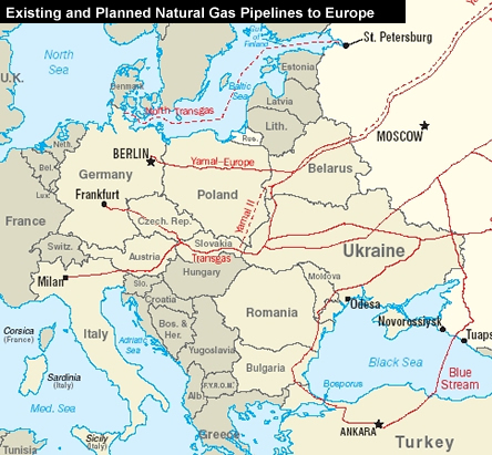 Gad Pipelines to Europe